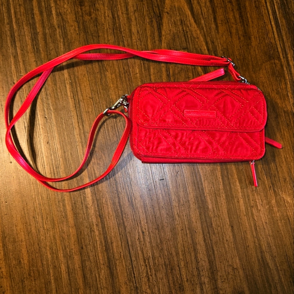 Vera Bradley Vibrant Red Quilted Crossbody Bag